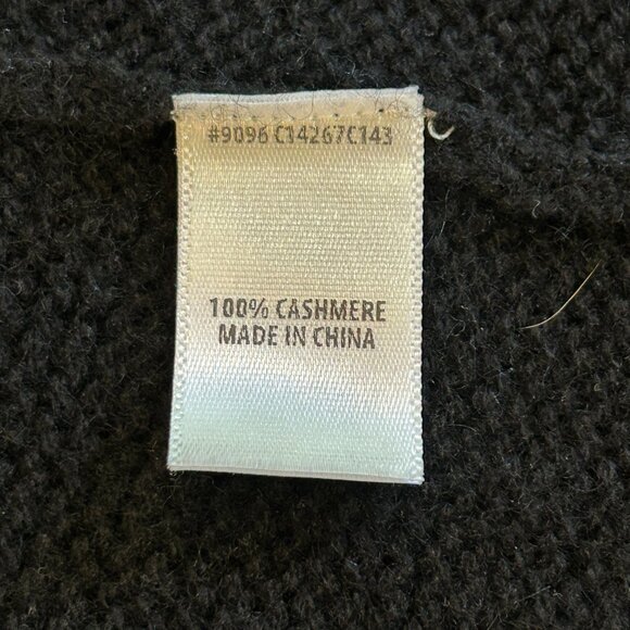 St. John Cashmere Black Knit Hooded Cardigan Sweater, Short Sleeves, Sz Small - Picture 9 of 9